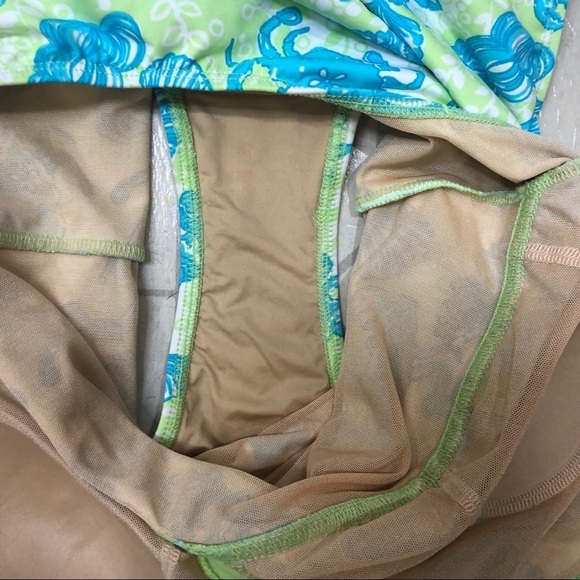 Lilly Pulitzer Halter One Piece Swimsuit Chillin Crab Print Size 4 Beachwear - Picture 6 of 7